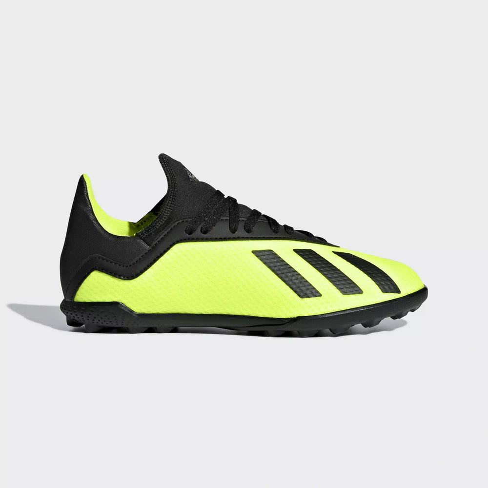 Adidas X Tango 18.3 Turf Tacos de Futbol Amarillos Para Niña (MX-65824)